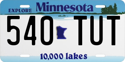 MN license plate 540TUT