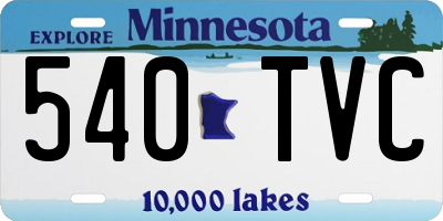MN license plate 540TVC