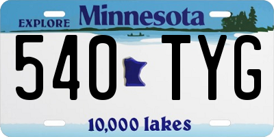 MN license plate 540TYG