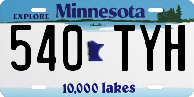 MN license plate 540TYH