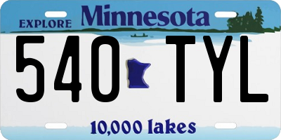 MN license plate 540TYL