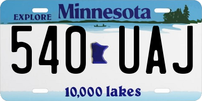 MN license plate 540UAJ