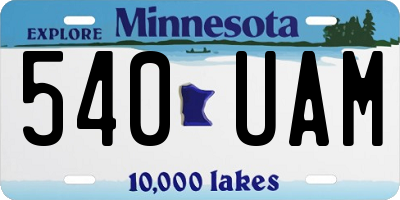 MN license plate 540UAM