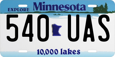 MN license plate 540UAS