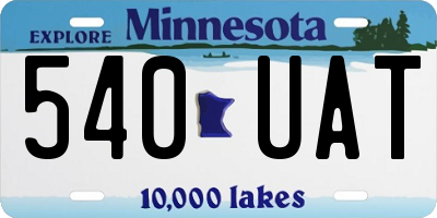 MN license plate 540UAT