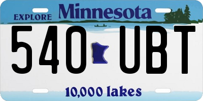 MN license plate 540UBT