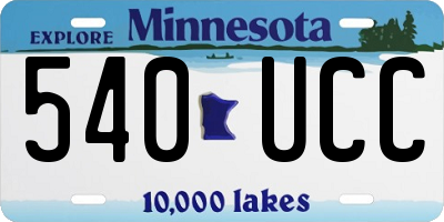 MN license plate 540UCC