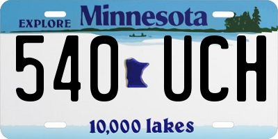 MN license plate 540UCH