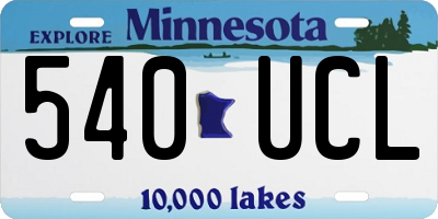 MN license plate 540UCL