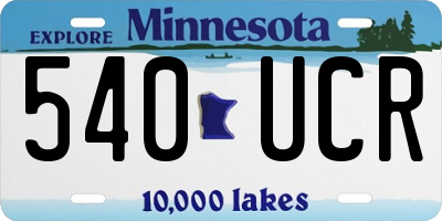 MN license plate 540UCR