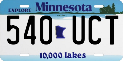 MN license plate 540UCT