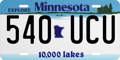 MN license plate 540UCU