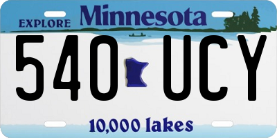 MN license plate 540UCY