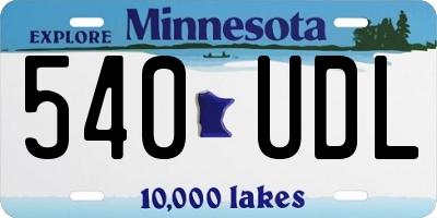 MN license plate 540UDL