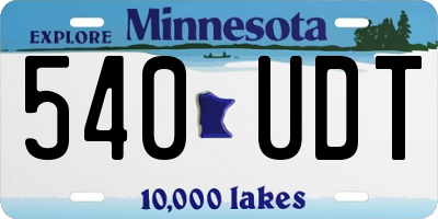MN license plate 540UDT