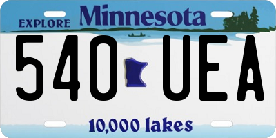 MN license plate 540UEA