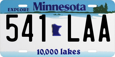 MN license plate 541LAA