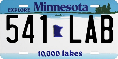 MN license plate 541LAB