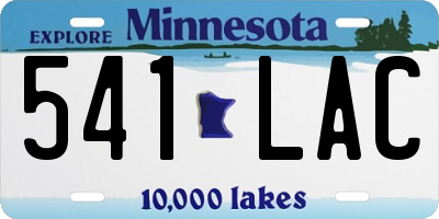 MN license plate 541LAC