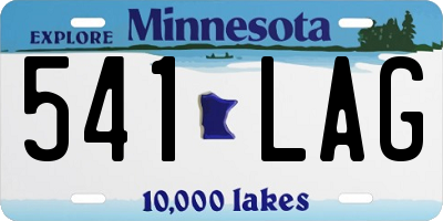 MN license plate 541LAG