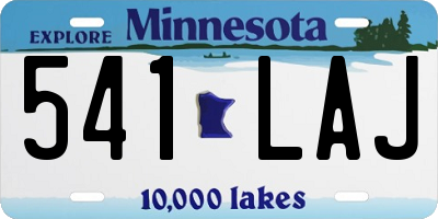 MN license plate 541LAJ