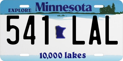 MN license plate 541LAL