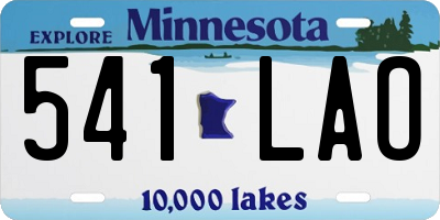 MN license plate 541LAO