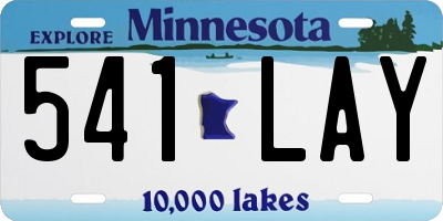 MN license plate 541LAY