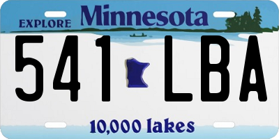 MN license plate 541LBA