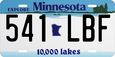 MN license plate 541LBF