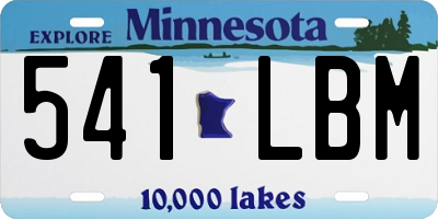 MN license plate 541LBM