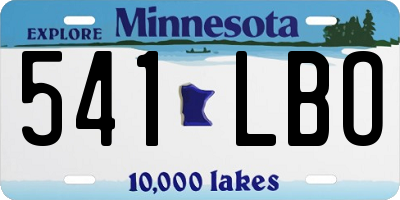 MN license plate 541LBO