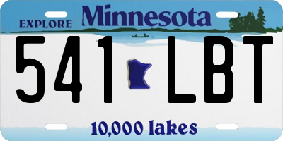 MN license plate 541LBT