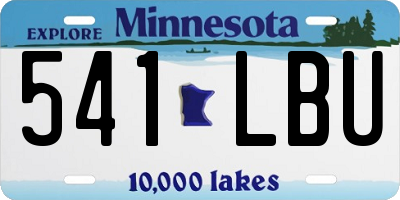 MN license plate 541LBU
