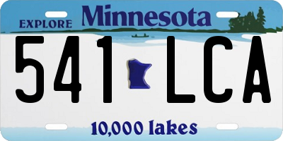 MN license plate 541LCA