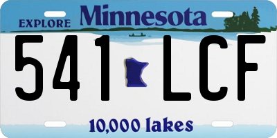 MN license plate 541LCF