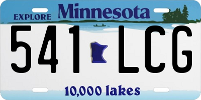 MN license plate 541LCG