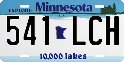 MN license plate 541LCH