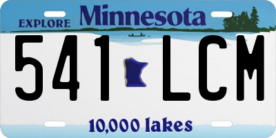MN license plate 541LCM