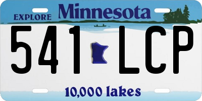 MN license plate 541LCP