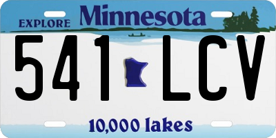MN license plate 541LCV