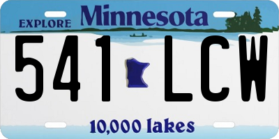 MN license plate 541LCW