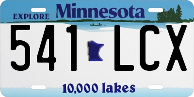 MN license plate 541LCX