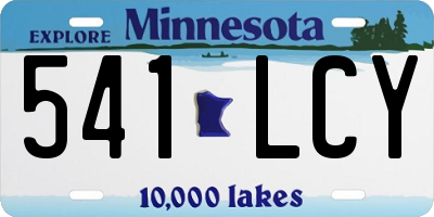 MN license plate 541LCY