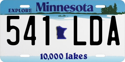 MN license plate 541LDA