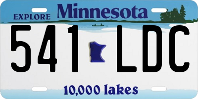 MN license plate 541LDC