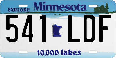 MN license plate 541LDF