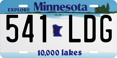 MN license plate 541LDG