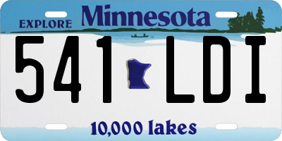 MN license plate 541LDI