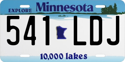 MN license plate 541LDJ